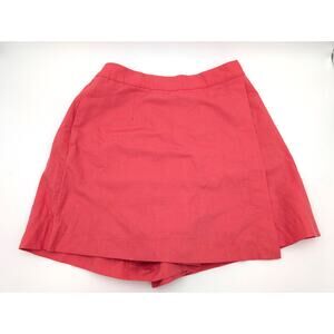 UNIQLO Women's Wrap Front Mini Skort Skirt Elastic Waist Band Pink Size S